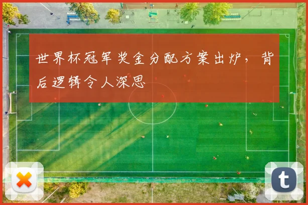 世界杯冠军奖金分配方案出炉，背后逻辑令人深思